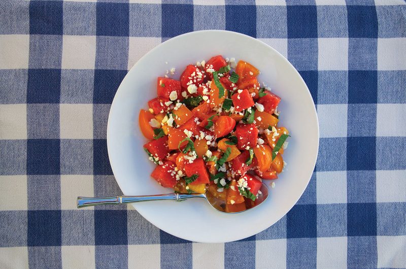 Watermelon, Tomato, and Feta Salad