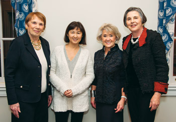 Betty Himmel of Purchase; Honoree Maya Lin; and Ginny Gold and Yvonne Pollack, both of Bedford