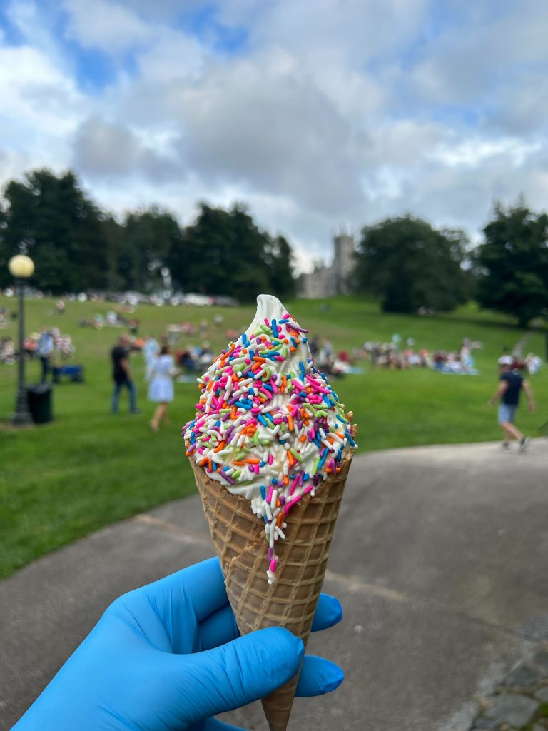 Ice cream cone with sprinkles