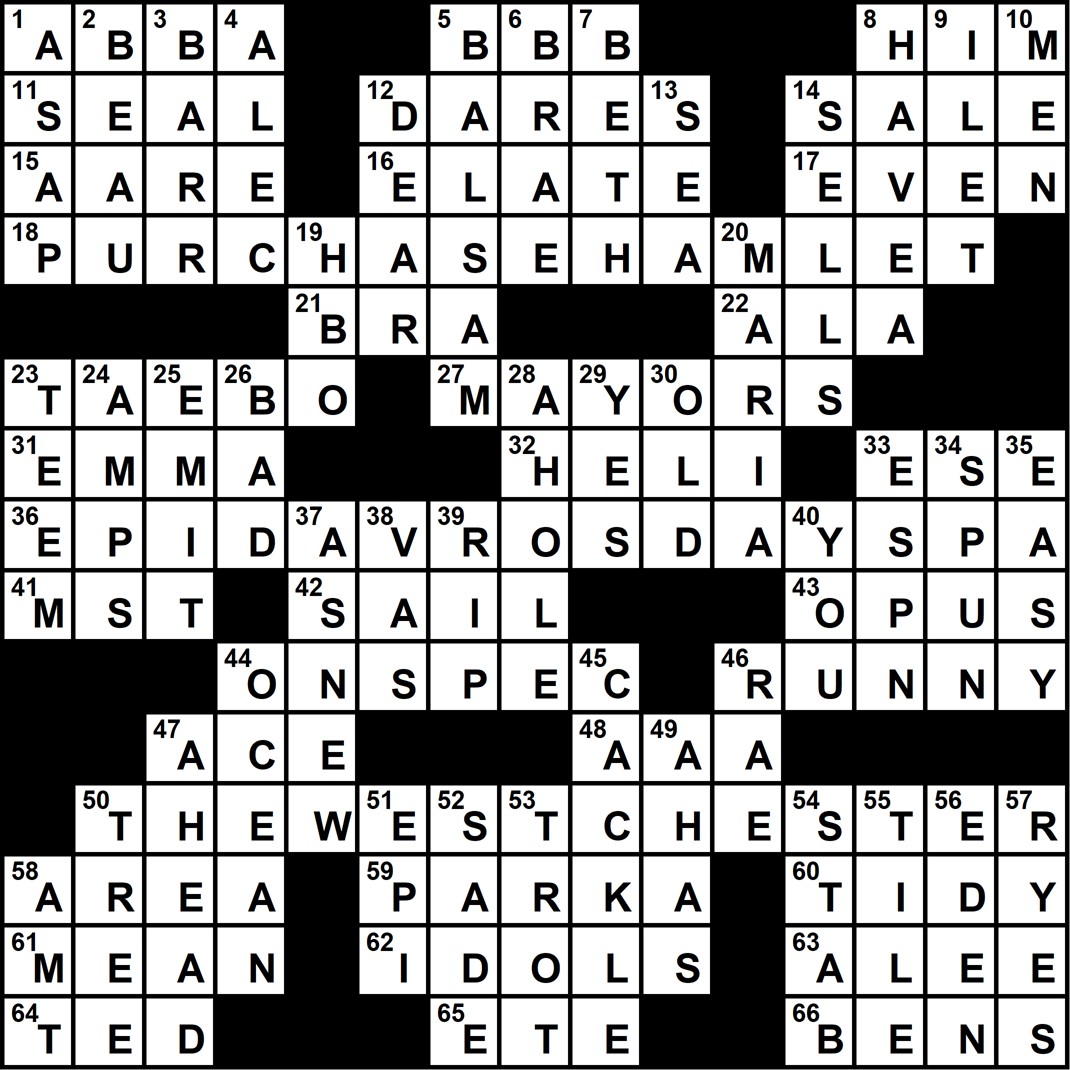 crossword July 2025