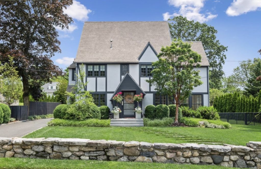 Tudor home's front