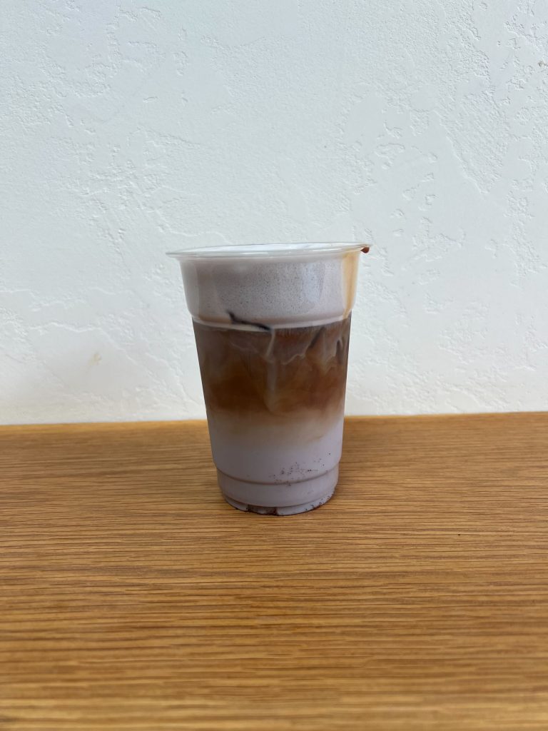 Iced blueberry latte at Earlybird